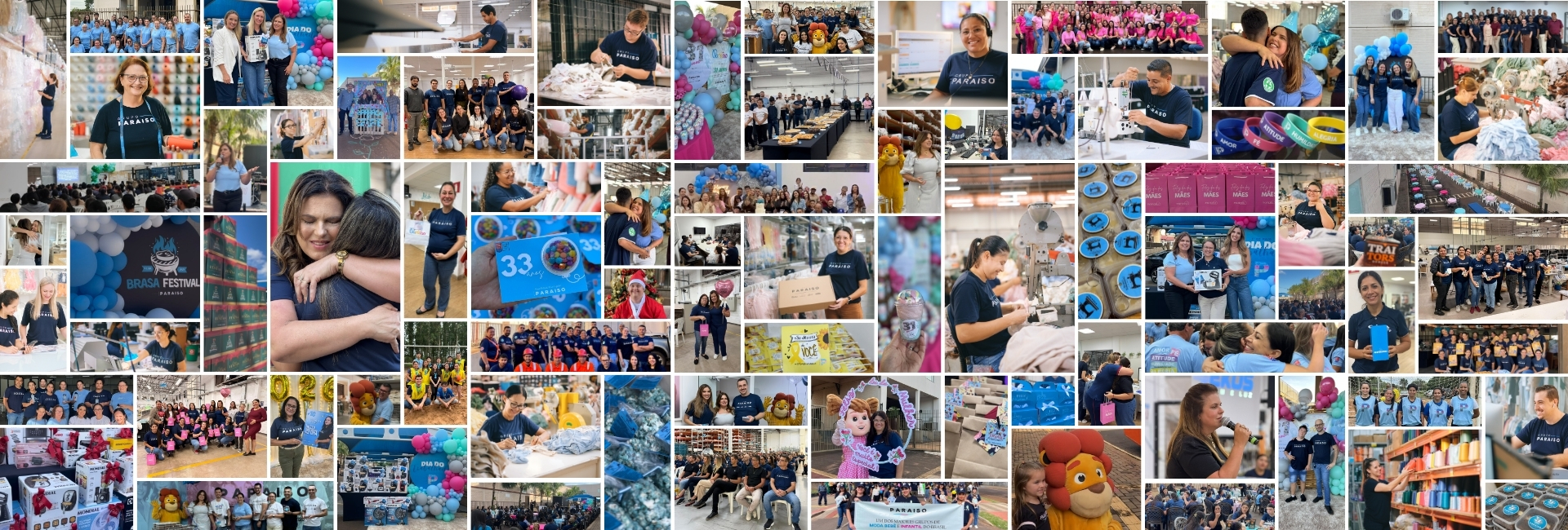 Momentos de ações de endomarketing do Grupo Paraiso